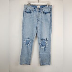 Favorite Daughter The Tommy Mid Rise Straight Jeans Size 31 Light Wash.